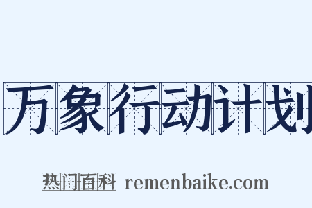 万象行动计划是什么意思的图片